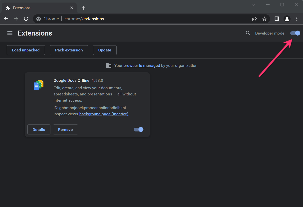 Enable Developer Mode
